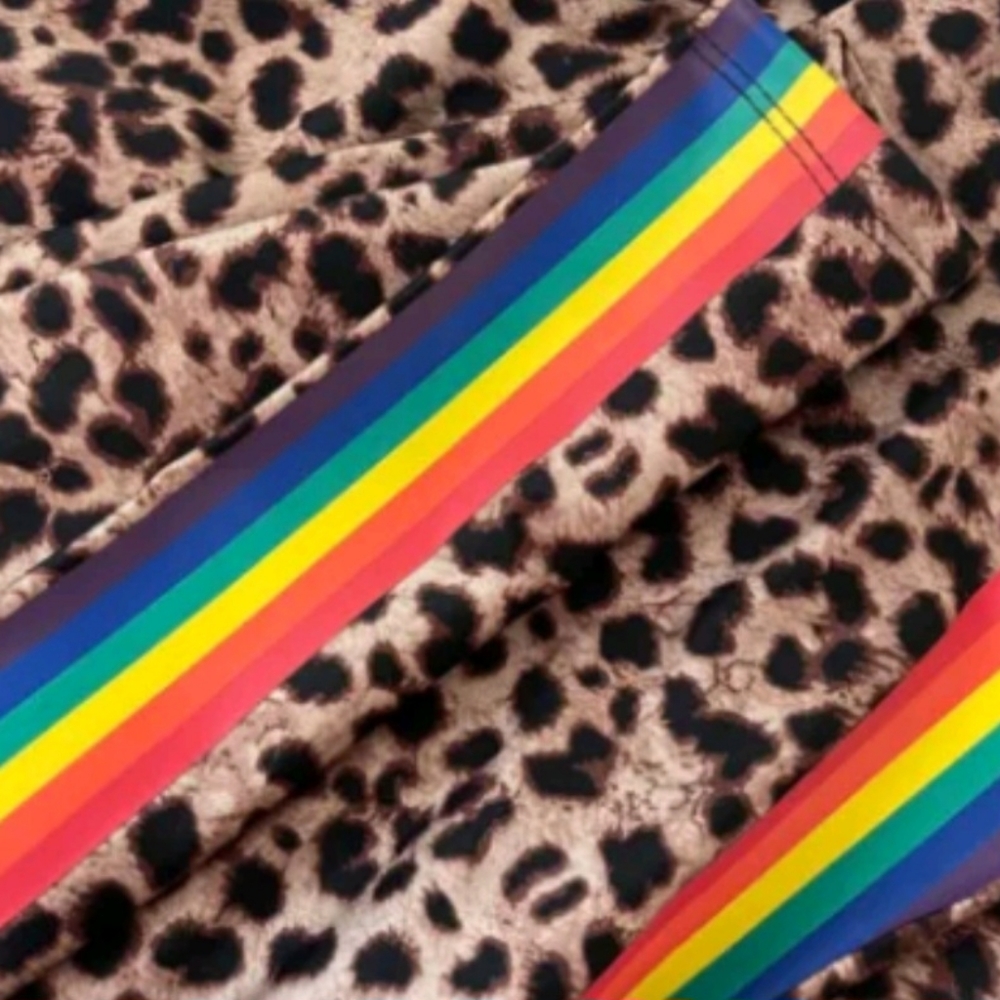 Flash Sale! Torrid Rainbow Leopard Liquid Leopard Rainbow Side Stripe - Picture 3 of 3